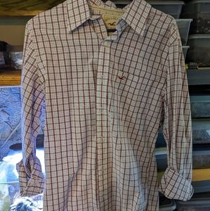 Plaid long sleeve Hollister dress ahirt